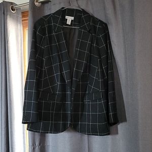 Blazer size 20 black with thin white stripes